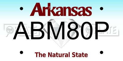 ABM80P Arkansas License Plate