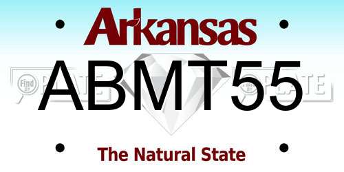 ABMT55 Arkansas License Plate
