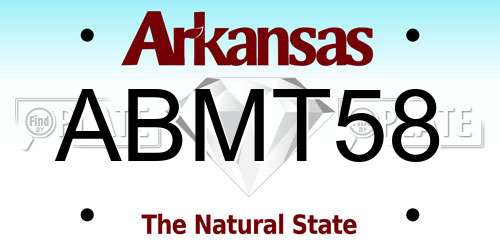 ABMT58 Arkansas License Plate