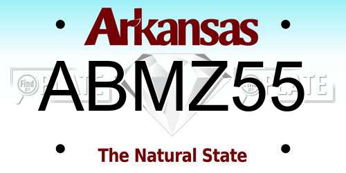 ABMZ55 Arkansas License Plate
