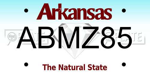 ABMZ85 Arkansas License Plate
