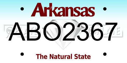 ABO2367 Arkansas License Plate
