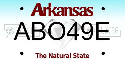ABO49E Arkansas License Plate