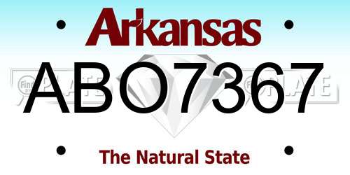 ABO7367 Arkansas License Plate