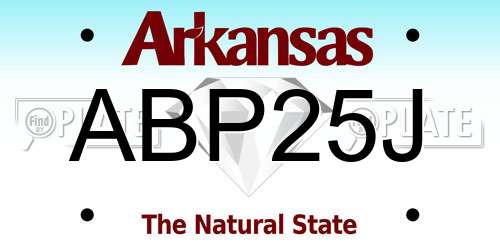 ABP25J Arkansas License Plate