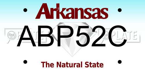 ABP52C Arkansas License Plate