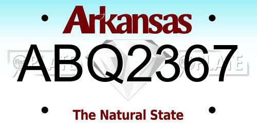 ABQ2367 Arkansas License Plate