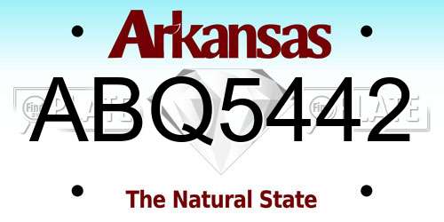 ABQ5442 Arkansas License Plate