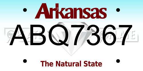 ABQ7367 Arkansas License Plate