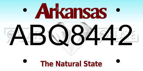 ABQ8442 Arkansas License Plate