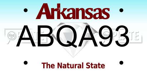 ABQA93 Arkansas License Plate