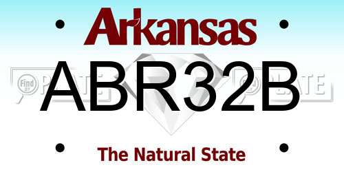 ABR32B Arkansas License Plate