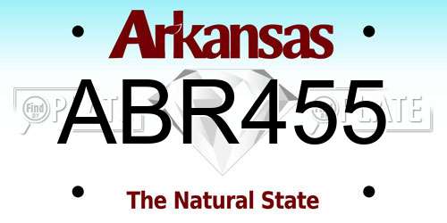 ABR455 Arkansas License Plate