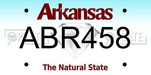 ABR458 Arkansas License Plate