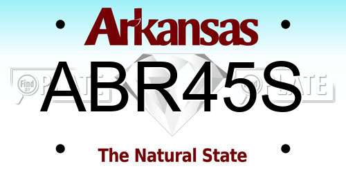 ABR45S Arkansas License Plate