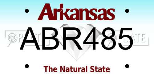 ABR485 Arkansas License Plate