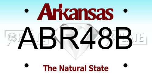 ABR48B Arkansas License Plate