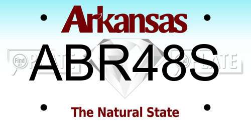 ABR48S Arkansas License Plate