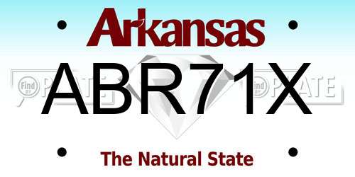 ABR71X Arkansas License Plate