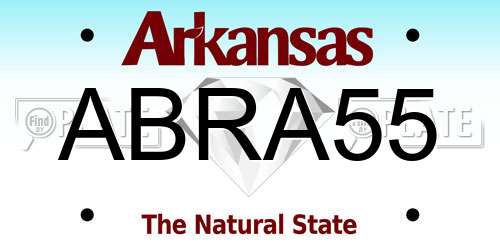 ABRA55 Arkansas License Plate