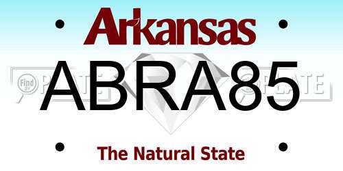 ABRA85 Arkansas License Plate