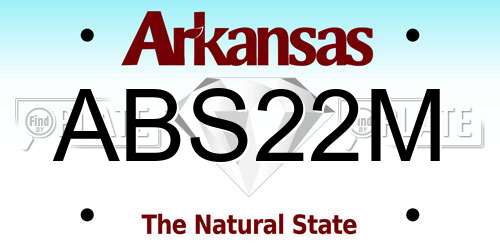ABS22M Arkansas License Plate