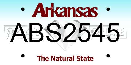 ABS2545 Arkansas License Plate