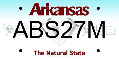 ABS27M Arkansas License Plate