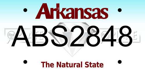 ABS2848 Arkansas License Plate