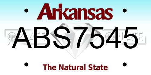 ABS7545 Arkansas License Plate