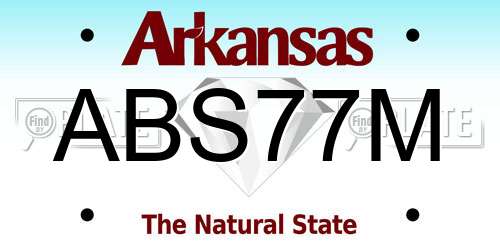 ABS77M Arkansas License Plate