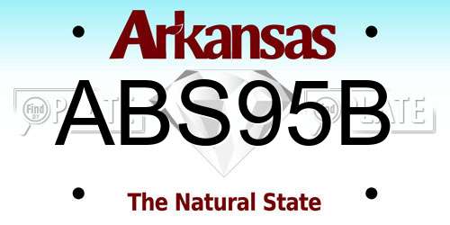 ABS95B Arkansas License Plate