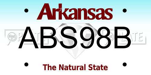 ABS98B Arkansas License Plate
