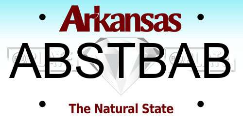 ABSTBAB Arkansas License Plate