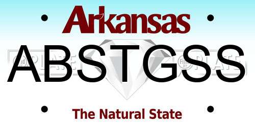 ABSTGSS Arkansas License Plate