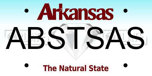 ABSTSAS Arkansas License Plate