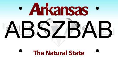 ABSZBAB Arkansas License Plate
