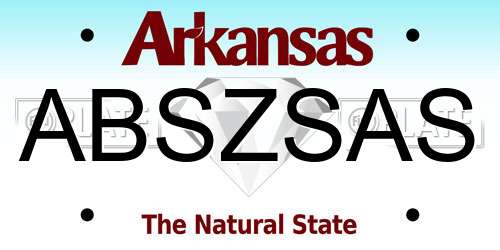 ABSZSAS Arkansas License Plate
