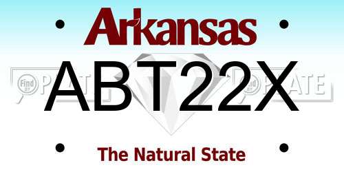 ABT22X Arkansas License Plate