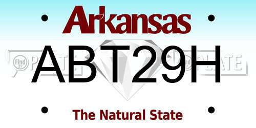 ABT29H Arkansas License Plate