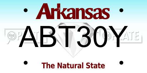 ABT30Y Arkansas License Plate