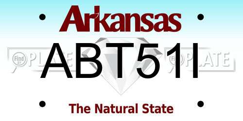 ABT51I Arkansas License Plate