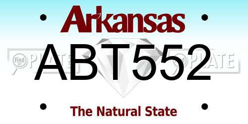 ABT552 Arkansas License Plate