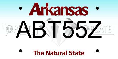 ABT55Z Arkansas License Plate