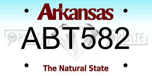 ABT582 Arkansas License Plate