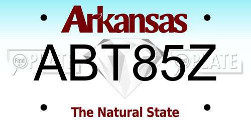 ABT85Z Arkansas License Plate