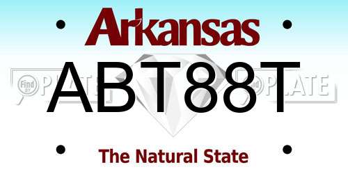 ABT88T Arkansas License Plate