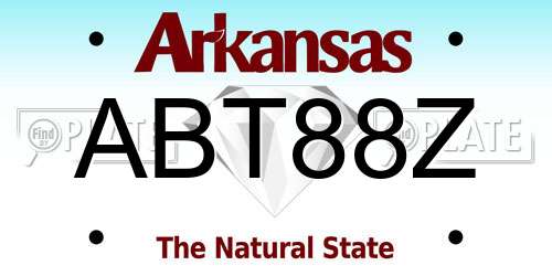 ABT88Z Arkansas License Plate