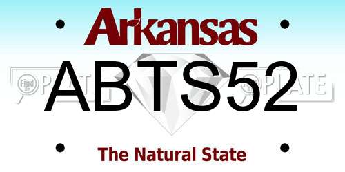 ABTS52 Arkansas License Plate