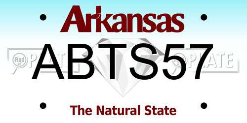 ABTS57 Arkansas License Plate